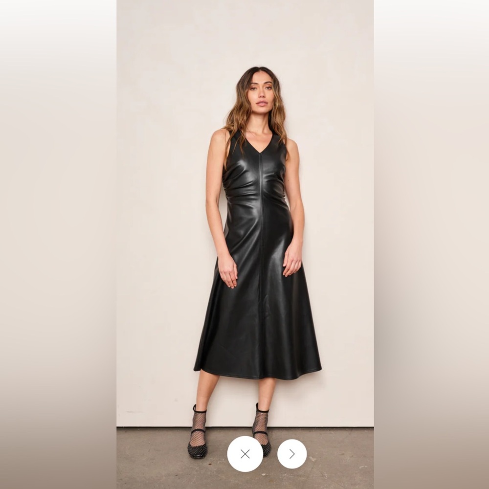 DRA Faux Leather Celeste Dress Size M